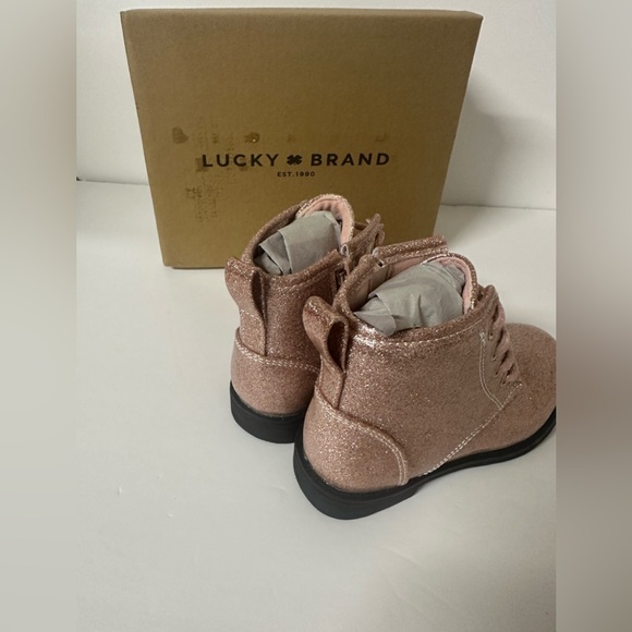 Lucky Brand Kristen Shimmering Rose Gold Boots Size 9 - Picture 3 of 6